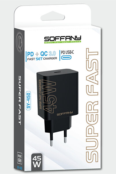 Soffany SY-450 45W PD TURBO C-to-C Şarj & Data Kablosu