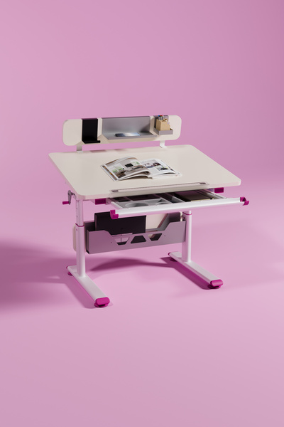 Creo Mobili Mini Vega Standart Çekmeceli Çalışma Masası, Yükseklik Ayarlı Çoc...