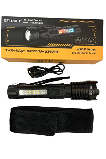 Genel Markalar NETLİGTH ÇAKARLI POLİS FENERİ UZUN MENZİL 48000 LÜMEN