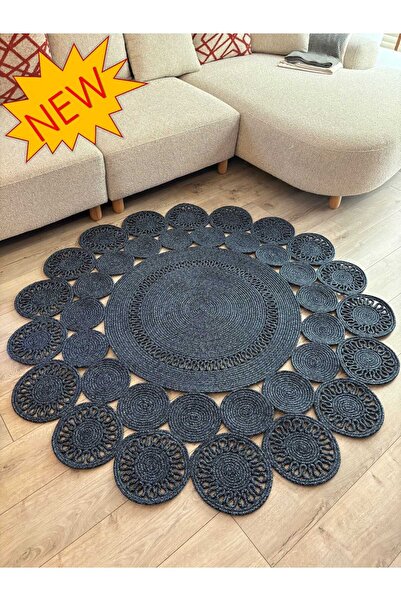 MaVaux Marguerite Trikot Papatya Model Kilim Bambu Kırçıllı Lacivert