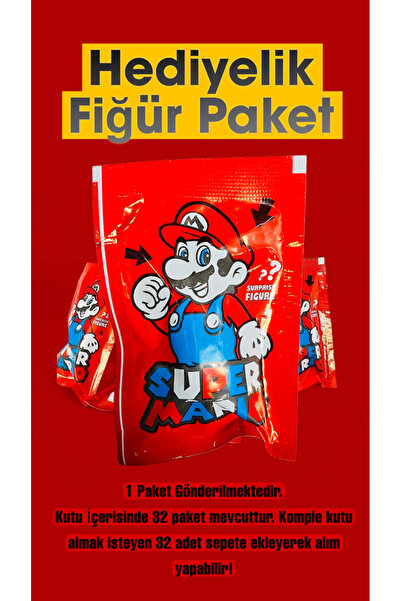 HEDİYEVİM Süper Mario Hediyelik fiğür paket Mario Hediyelik paket 1 Adet