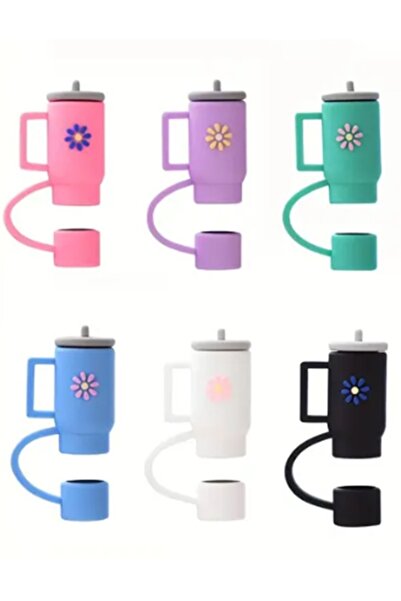 Buycobox 1 Piece Stanl. Straw Stopper Silicone Cover, for Thermoses 30&40oz Shaped Straw Sleeve for 10mm Diameter