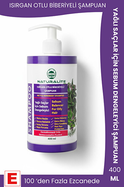 Naturalite Isırgan Otlu Biberiyeli Sebum Düzenleyici Şampuan 400 ML