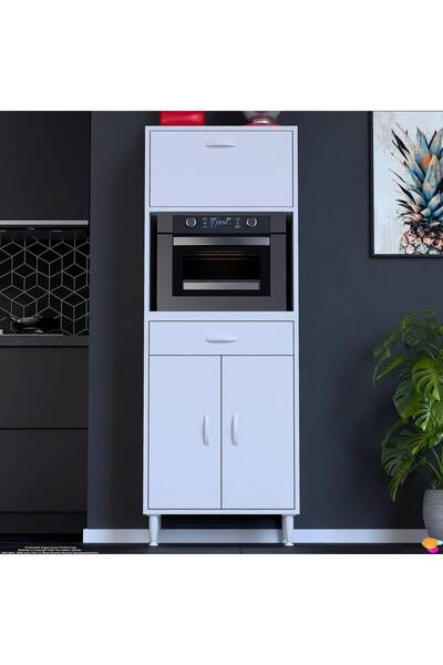 Modilayn VİO (60x163,4x32,5 cm) Çekmeceli, Kapaklı, Ekmeklikli. Mini/Midi Mik...