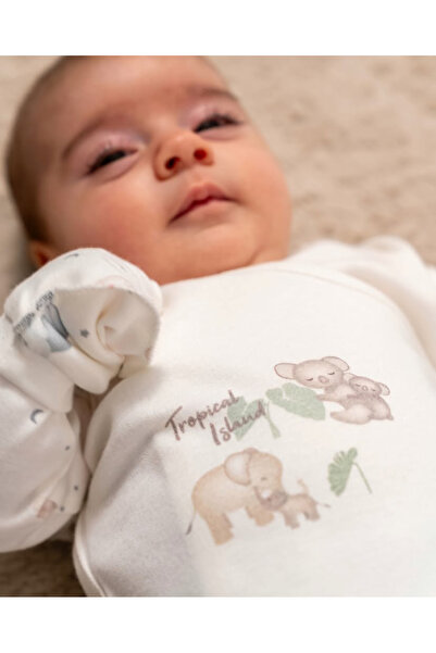 KapsülBebek 100% Organic Cotton 10-Piece Newborn Hospital Discharge Bodysuit Set – Patterned Baby Set 0-3 Months