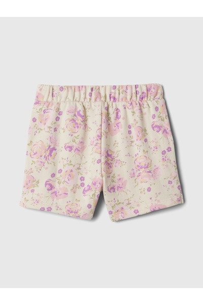 GAP Kız Bebek Çok Renkli Logo Fransız Havlu Kumaş Pull-On Şort