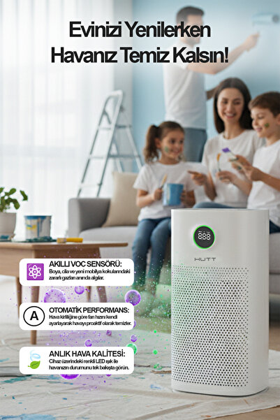 HUTT Smart Air Purifier Pro Akıllı Hava Temizleyici ( Türkiye Garantili )