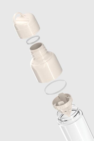 Renga Moon 600 ml Tritan Infuser Detox Bottle 911028 Beige