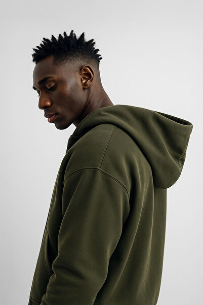 MARKAPIA Мъжка суитшърт с цип, качулка и джобове