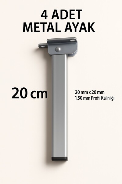 Teknor 4lü Katlanır Metal Yer Sofrası Ayağı Yer Masası Ayağı 20 cm