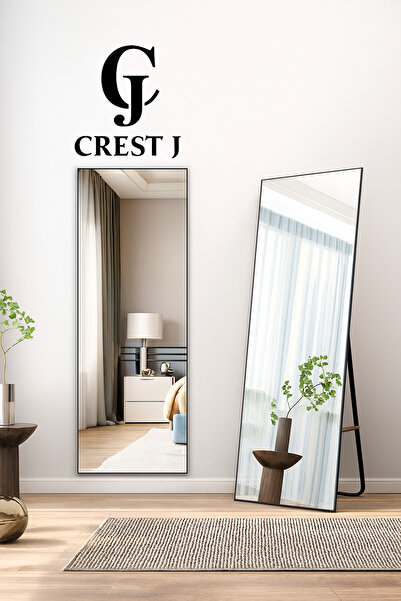 Crestj مرآة مستطيلة كاملة الطول مع حامل - 160 سم × 50 سم