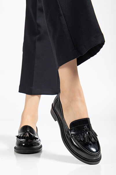 MARSEDO Жіночі мокасини з лакованої шкіри Lipa чорні повсякденні туфлі