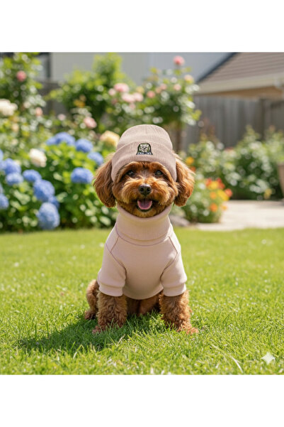 Lokums طقم ملابس وقبعة للكلاب مصنوع يدويًا من قماش ريبانا (للفئات الصغيرة وال...