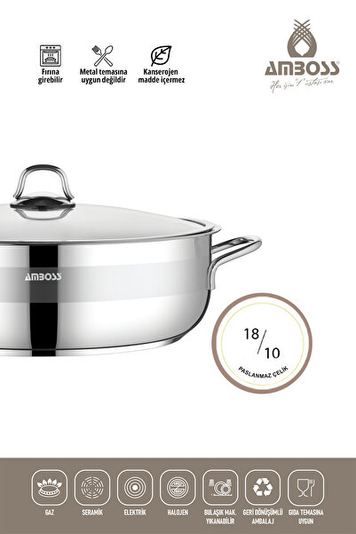 Amboss Valeria 6 Piece Stainless Steel Pot Pan Set Compatible with All Stoves
