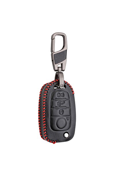 Alisveristime Deri Anahtar Kılıfı (Fiat Egea, 500X ile Uyumlu)