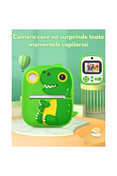 SMARTIC Instant printing photo camera, Full HD 1080p, 12MP, 2.4", SD 32GB+3 rolls, selfie+1 game+MP3