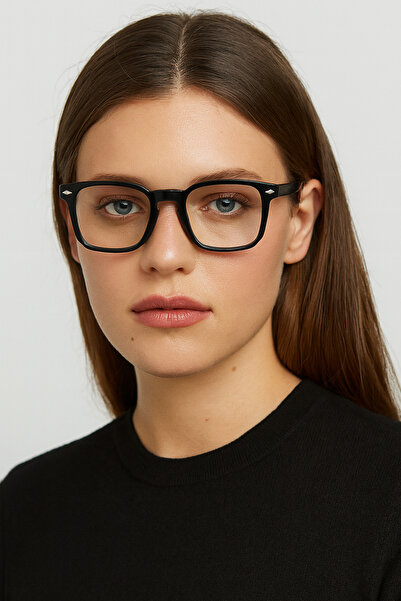 Chunky Frame Yaoks Unisex Black Framed Blue Block Blue Light Protection Screen Glasses