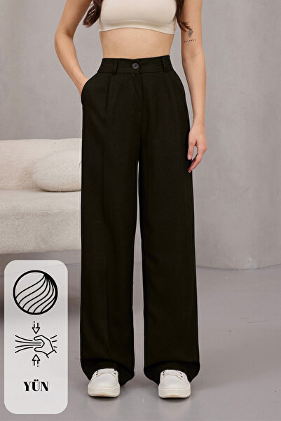 alanora Γυναικείο παντελόνι παλάτσο με ψηλή μέση, φαρδιά μπατζάκια και ελαστι...