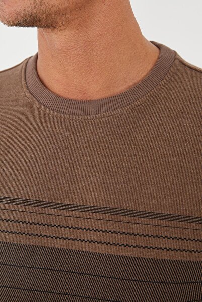 Maccali Ανδρικό φούτερ CityChic με μονόχρωμο λαιμόκοψη χειμερινό βιζόν