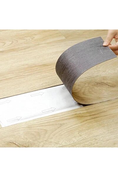 Renkli Duvarlar Kendinden Yapışkanlı Sarı Ahşap Esnek Zemin Yer Döşeme Parke ...