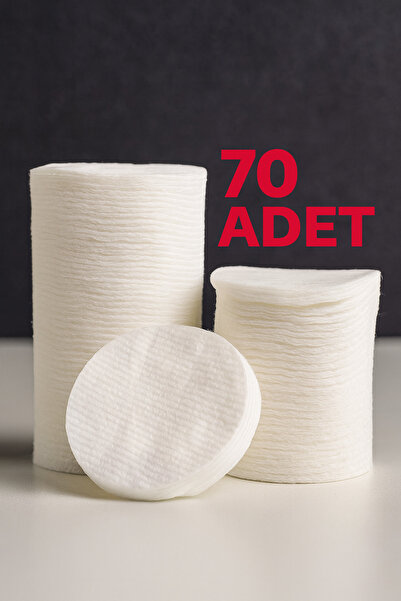 nistabolje 1 Paket 70 Adet Pamuk Makyaj Temizleme Pamuğu Pedi