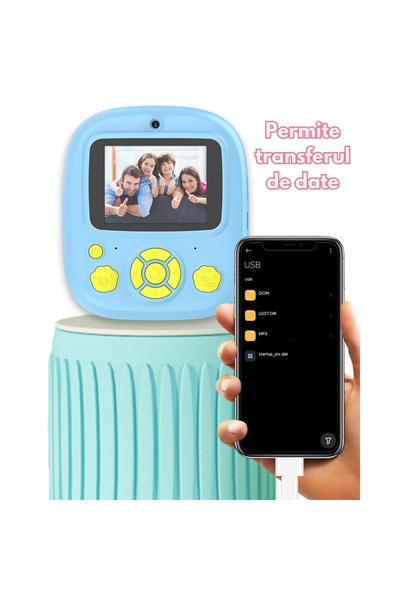 SMARTIC Instant printing copy machine, Full HD 1080p, 40MP, 2.0", SD 32GB+3 rolls, selfie+1 game+MP3