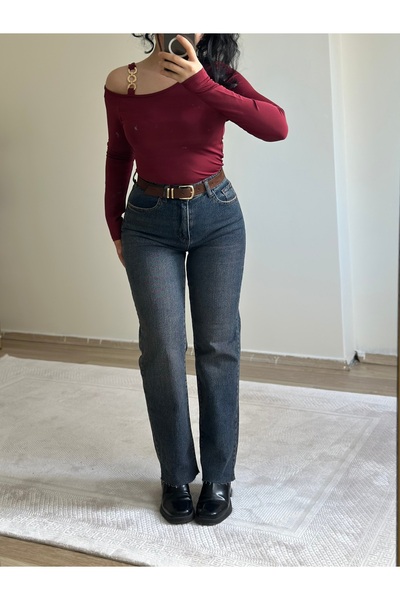 YELZEY BUTİK Blugi premium clasici cu talie înaltă