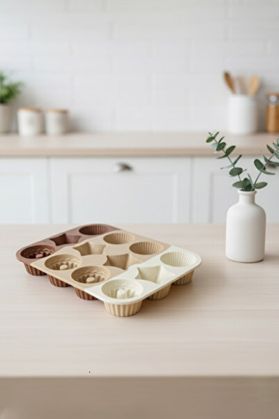 Kitchen Life 12-Piece Silicone Cupcake Mold Cake and Cookie Mold Set Multi-Purpose Baking Mold