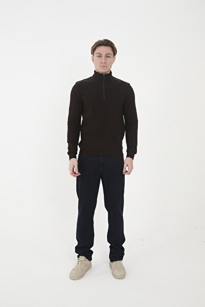 Maccali Ανδρικό χειμερινό χαλακάκι με μοτίβο ώμου σε καφέ χρώμα