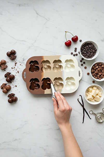 Kitchen Life Cherry Mold Silicone Cake and Cookie Mold Set Multi-Purpose Baking Mold