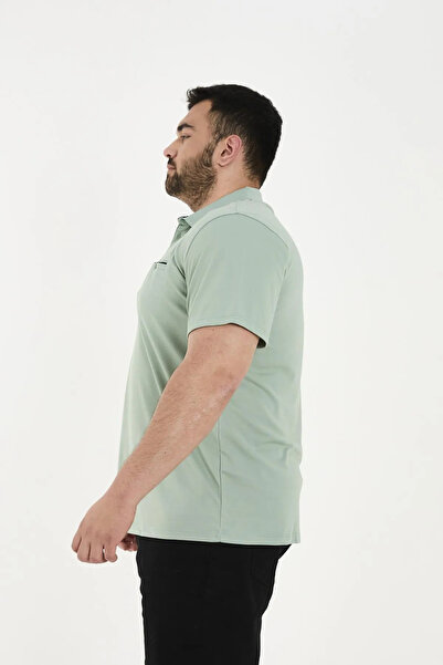 Maccali Men's 5 Pack Large Size Long Basic Polo Neck T-Shirt