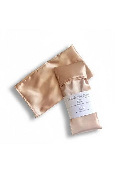 Işıldayan Kutular وسادة عين لافندر في الحقيبة من الساتان الوردي - وسادة عين لليوجا والتأمل