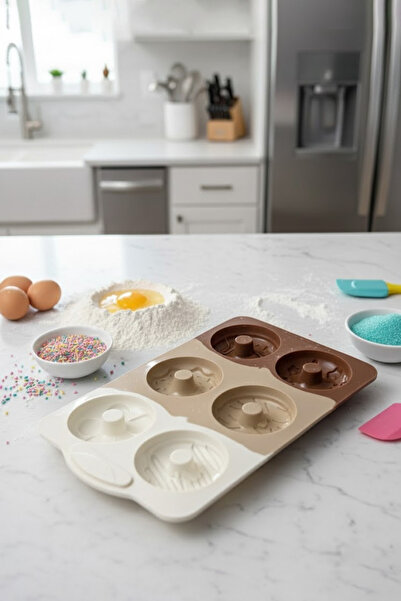 Kitchen Life 6-Piece Silicone Donut Mold Cake Mold and Cookie Mold Set Multi-Purpose Baking Mold