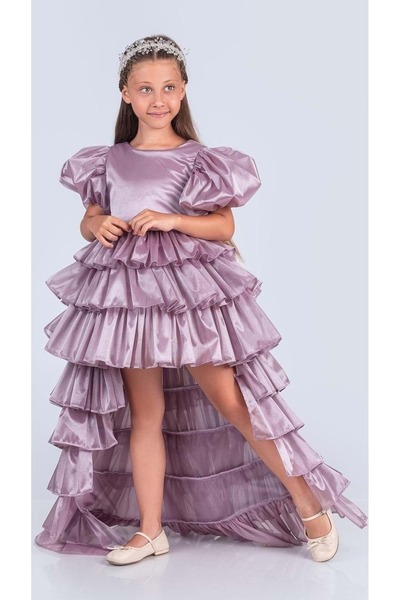 Mnk Baby&Kids Rochie de seară Aspendos pentru fetiță, cu detaliu de coadă, co...