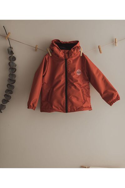 Tiny Jungle Elf Θερμικό εσωτερικό φλις αδιάβροχο παιδικό παλτό Snow Rain-Κανέλα