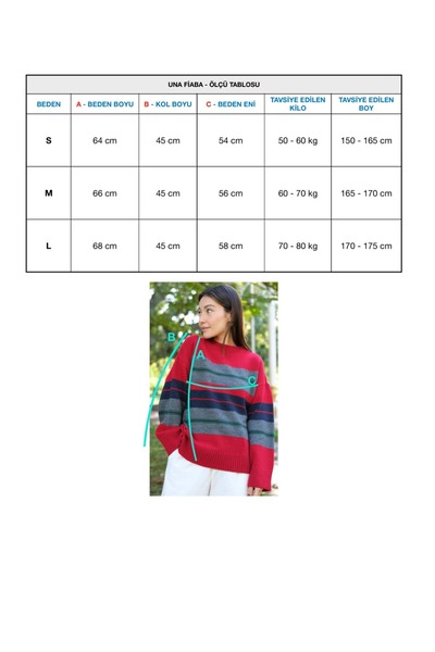 Butik Una Fiaba-Roșu supradimensionat guler rotund Pulover din tricot cu textura moale