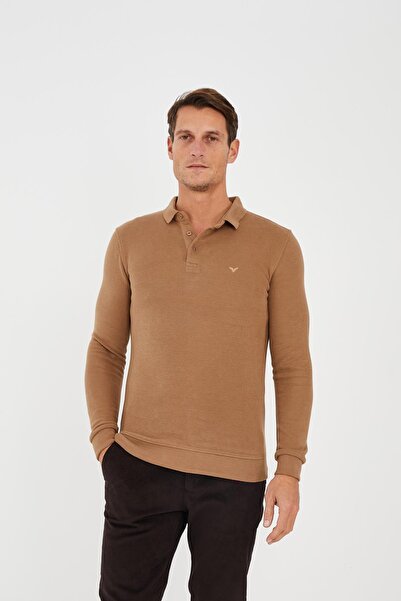 Maccali Men's Elite Comfort Basic Winter Safran Polo Neck T-Shirt