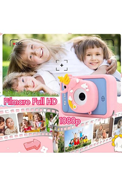 SMARTIC Kids digital camera, Full HD 1080p, 48MP, 2.4", SD 32GB, selfie+3 games+MP3
