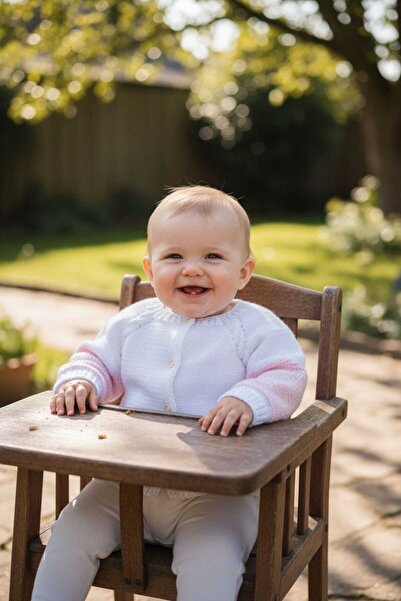 Tokuşka 1-2 Years Old Knitted Baby Girl Cardigan