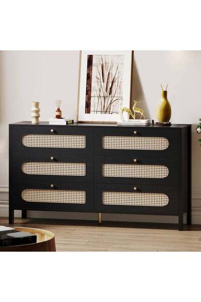 HOMEZ NEED خزانة مدخل خشبية - سوداء