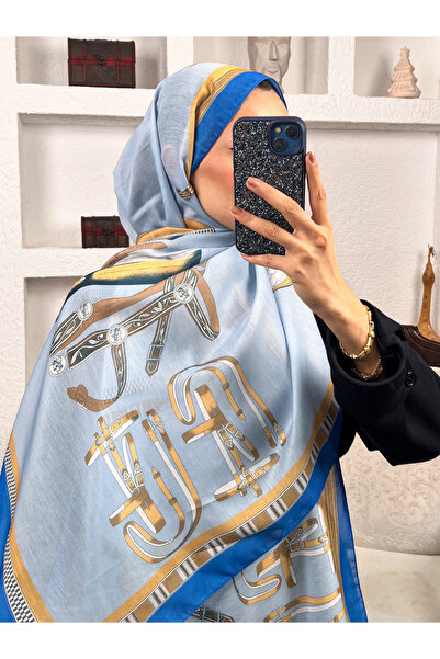 Oxygen Scarfs Βαμβακερό μαλακό σάλι με σχέδιο H