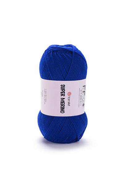 Yarnart سوبر ميرينو - خيط محبوك يدويًا ساكس أزرق - 152