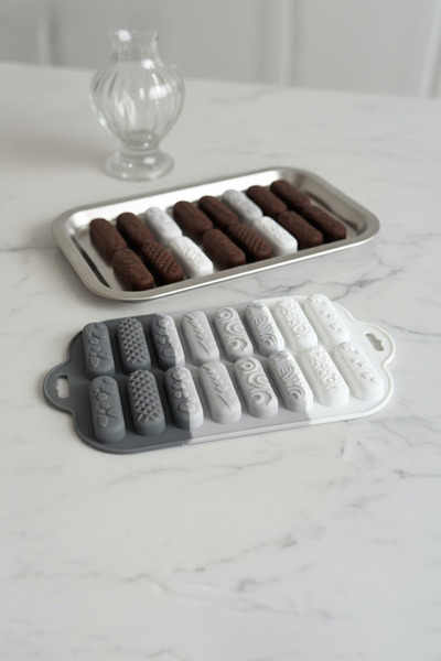 Kitchen Life 8 Different Stick Molds Silicone Chocolate Mold Set Multi-Purpose Baking Mold
