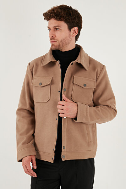 Buratti Слим фит яке с подплатена яка от вълна Мъжко палто 58400347