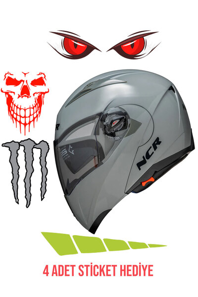 NCR Çene Açılır Kask Vizörlü Açık Nardo Ece Belgeli
