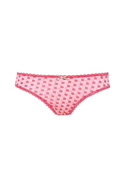 U.S. Polo Assn. - Kadın Mercan - Pembe -Baskılı 3 lü Slip
