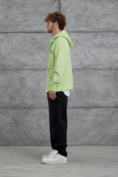 NOMARC Phosphorescent Green Nmrc Zippered Oversized Sweatshirt