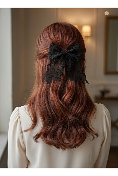 Toka Delisi Romantic Negru Transparent Dantela Arca automata Handmade Copii A...