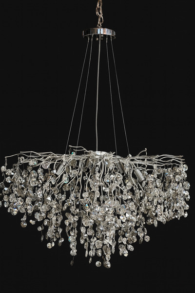 Avize YENİ 80 CM KRİSTAL AĞAÇ LÜX SALON KROM İTHAL KASA