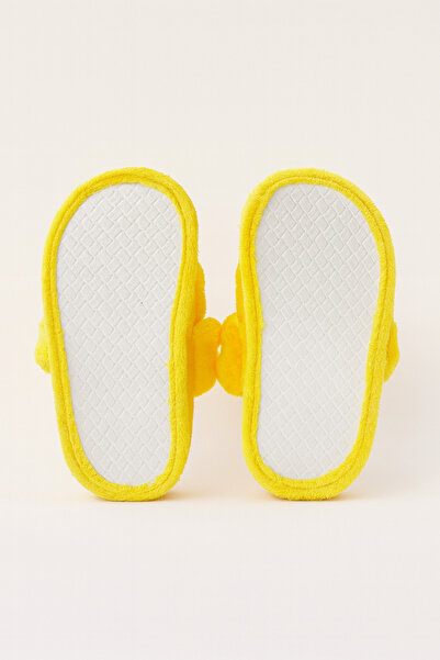 Shoebuo Peluş Arı Figürlü Çocuk Ev Terliği Sandalet (Unisex, Sessiz Taban)